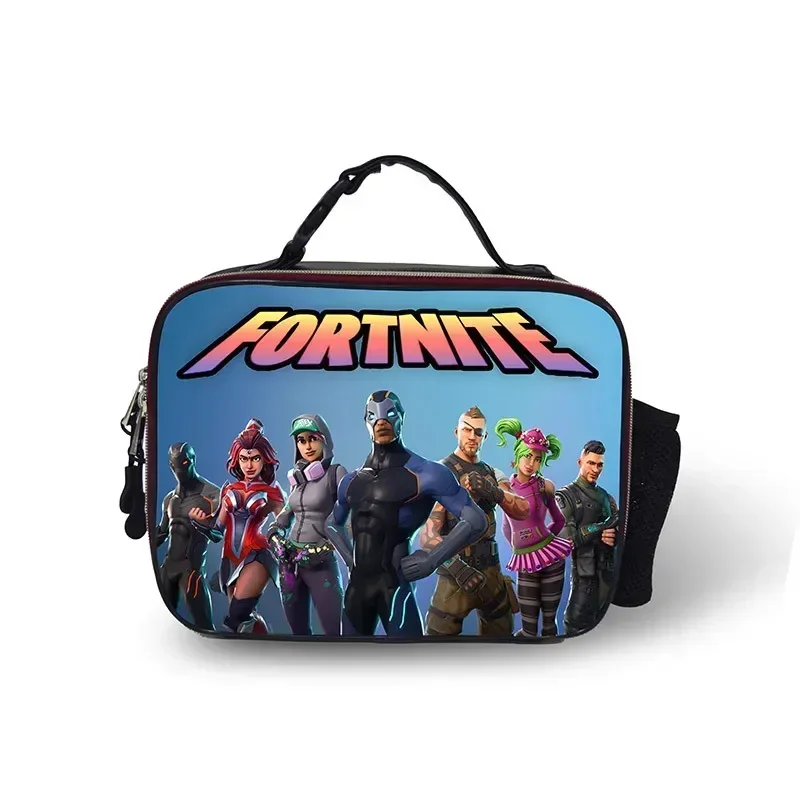 Fortnite Leather Thermal Insulated Lunch Bag Insulated Bento Bag Meal Container Insulated