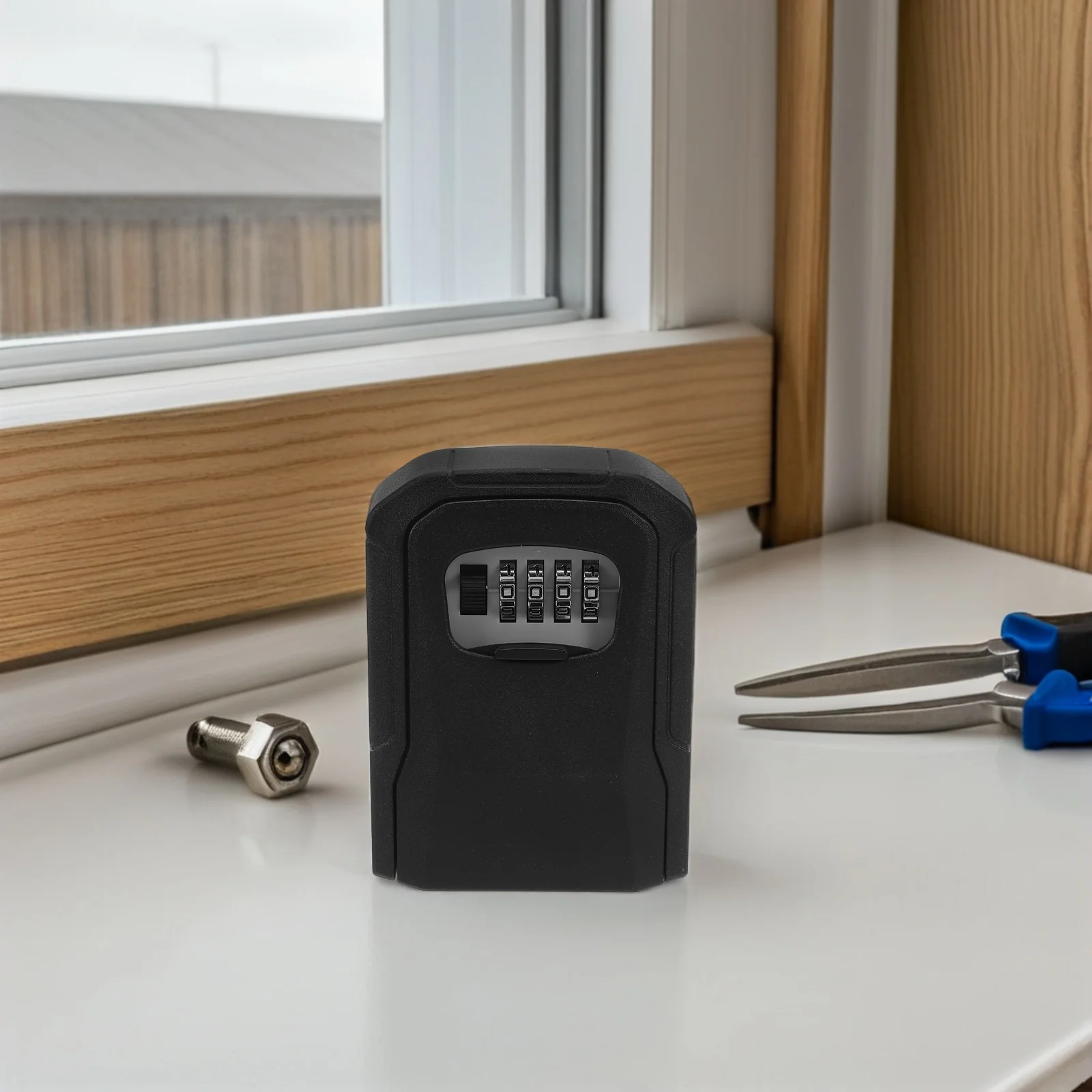 صندوق أمان بقفل مجمع آمن، حاوية تخزين مفاتيح من سبائك الألومنيوم المقاومة للطقس للاستخدام المنزلي والمكتب والفندق في الأماكن المغلقة والخارجية