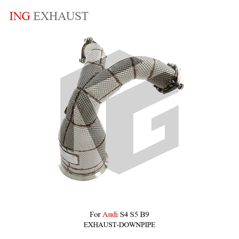 ING Five stye lPerformance exhaust Stainless steel opf catalytic Downpipe for Audi S4 S5 B9 3.0 Direct Conver Upgrade Auto Part