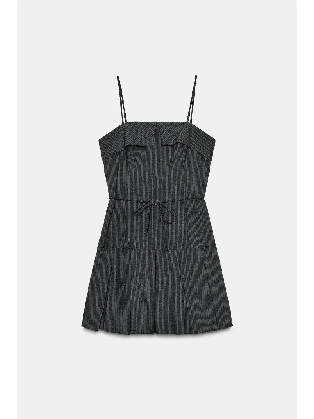 

ort Strapl Dr with Wide Pleats Straight Cut And Cuffed Collar Casual Sle Autumn Wear for Ladies Spring Summer Autumn