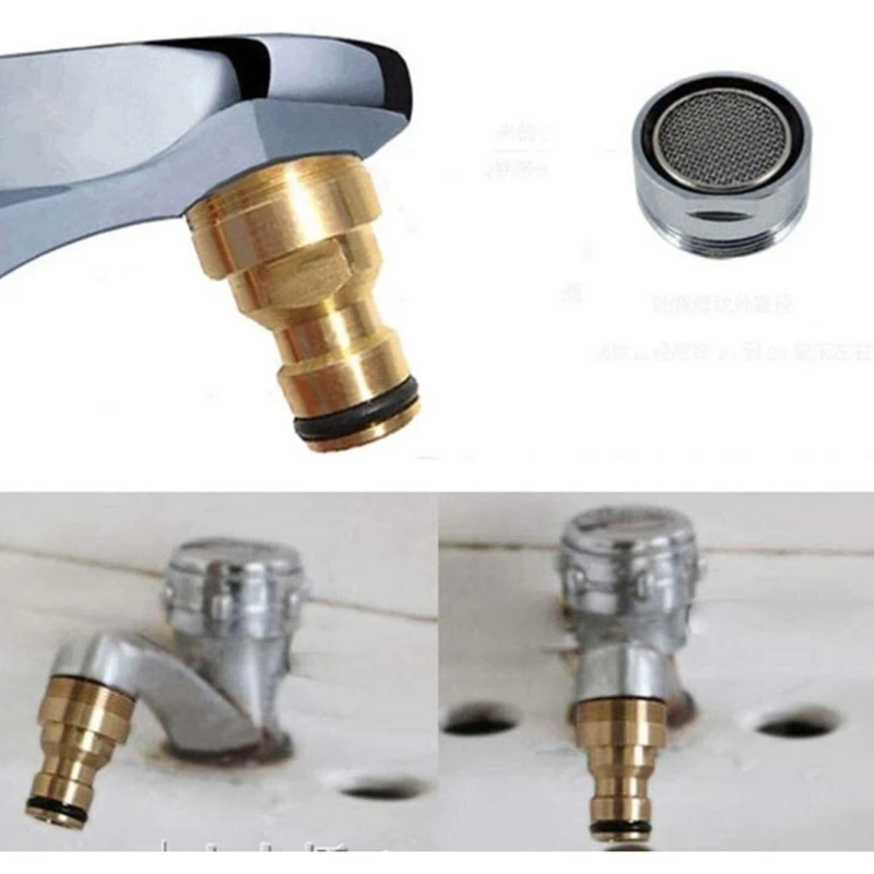 Convenient Brass Tap Adapter Faucet Tap Quick Connector for Seamlessly Water Sources in Kitchen and Garden