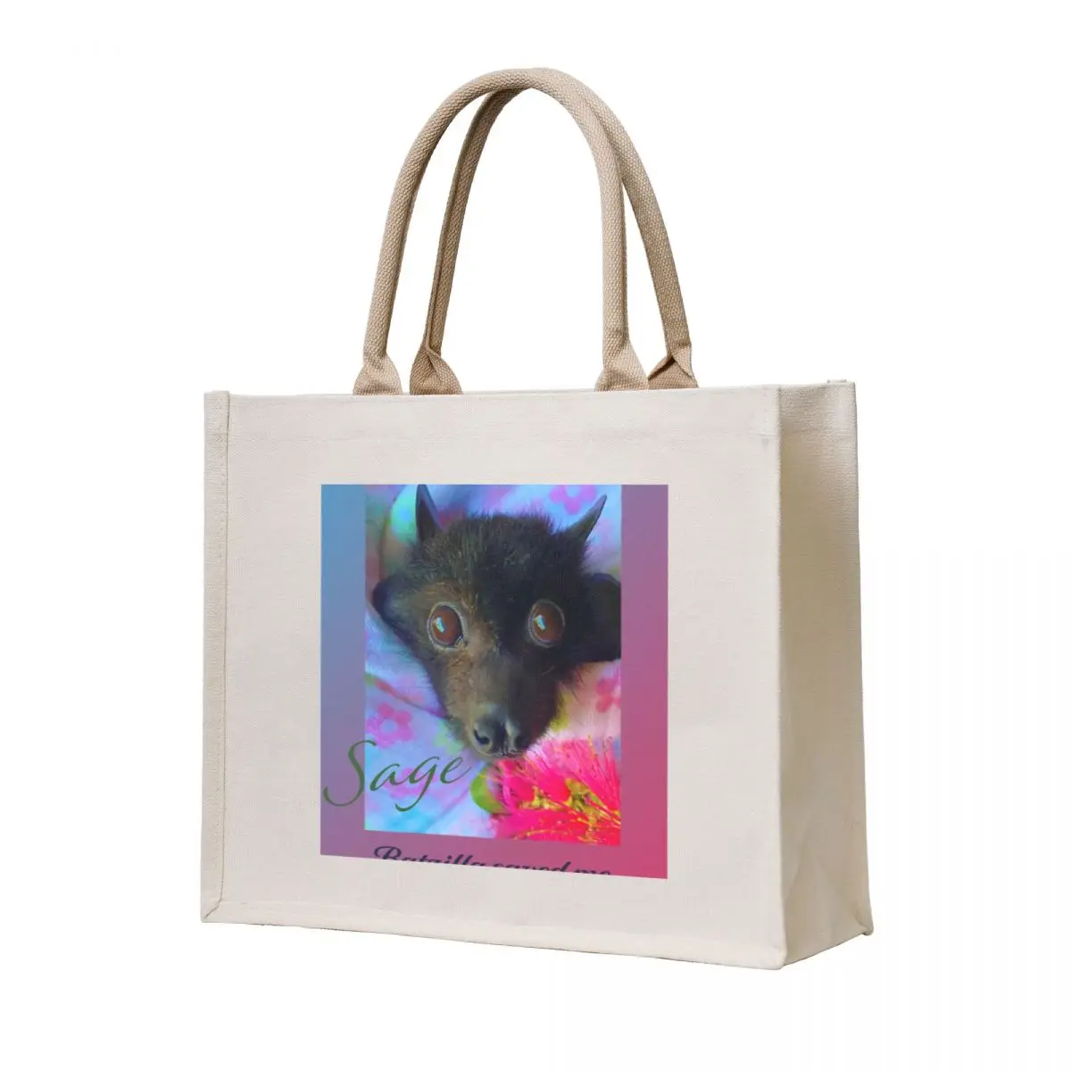 

Batzilla - Baby Sage saved by Batzilla Tote Bag shopping bag hand bag ladies Canvas shoulder tote