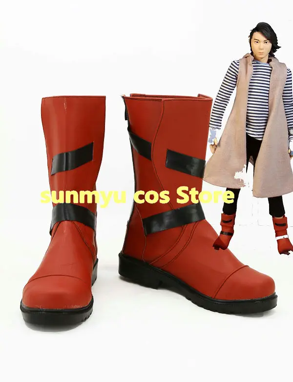 

Красные ботинки Kamen W Philip Sonozaki Raito для косплея, индивидуальный размер