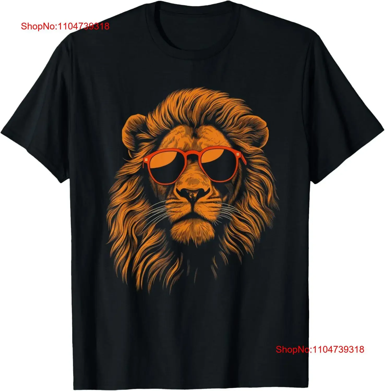 

Lion Wearing Sunglasses Boys Kids Funny Animal T Shirt vintage Washed streetwear Slightly Soft Top For Everyday Wear graphic