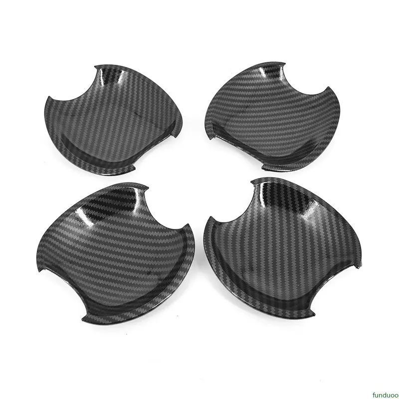 Chrome Carbon Fiber Car Door Handle Cover Bowl Trim For Toyota IST ipsum 2002 -2009 Styling Accessories