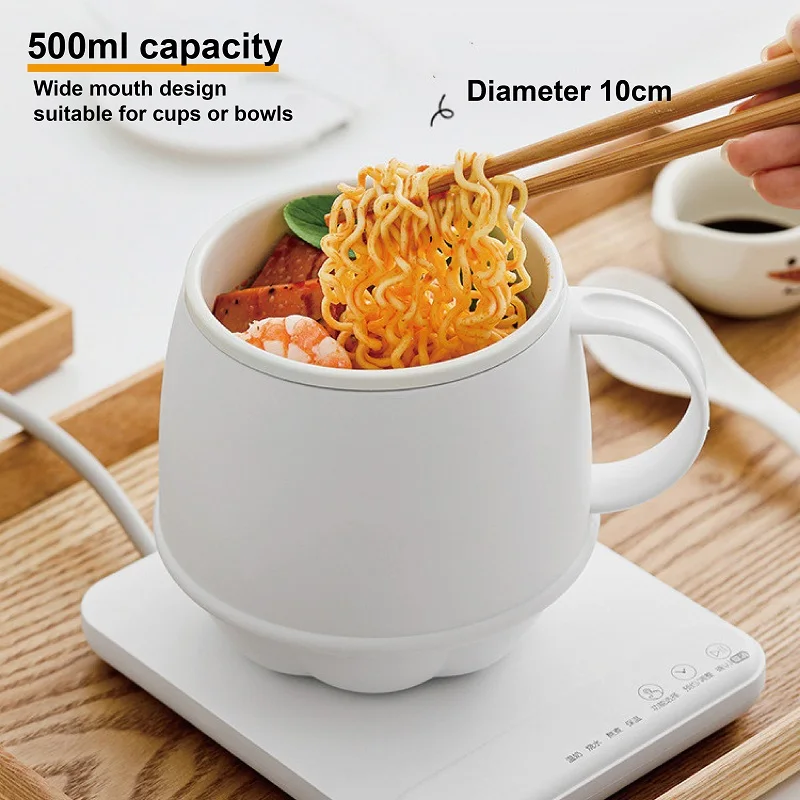 500ml Hot Milk Cup Dormitory Appointment Split Health Cup 300W Electric Heating Cup Multi-function Stewing Boiling Thermos Cup