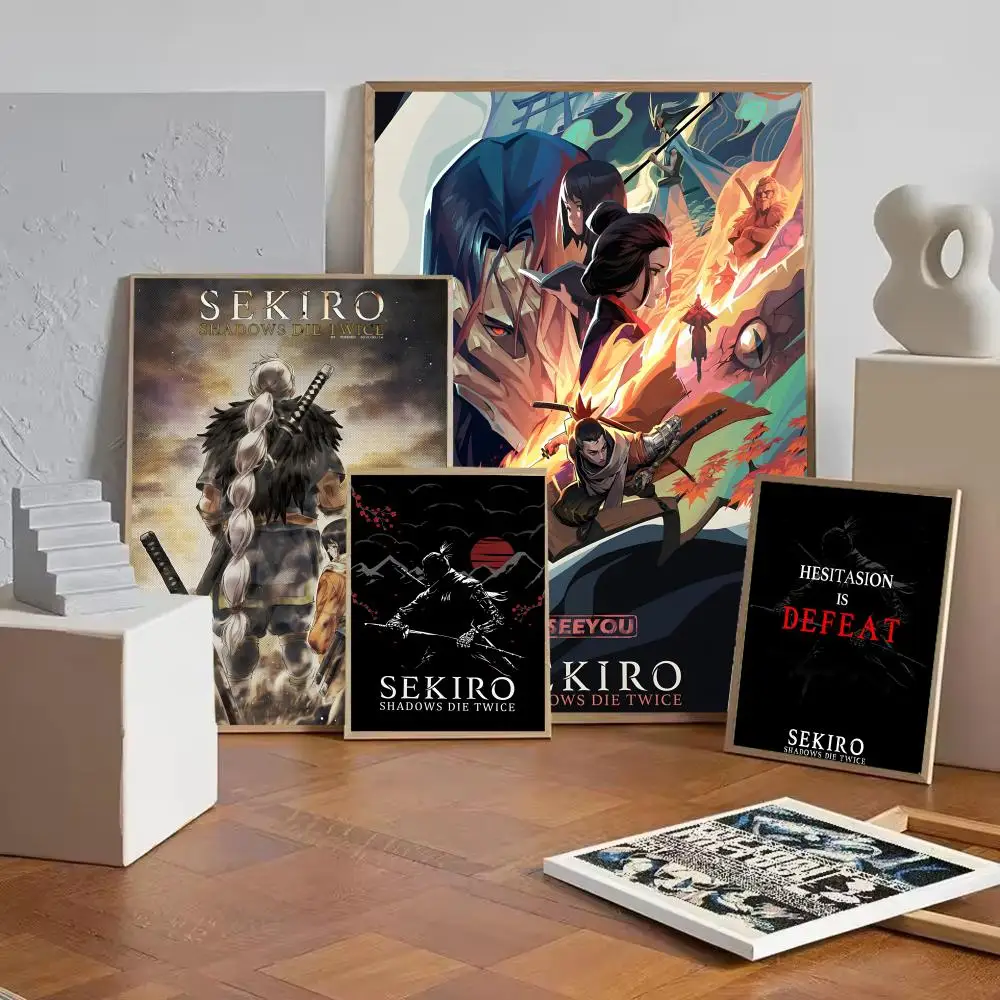 كول نينجا سيكيرو الظلال يموت مرتين لعبة ملصق ملصق جدار يطبع لغرفة المعيشة غرفة نوم مكتب هدية تزيين المنزل