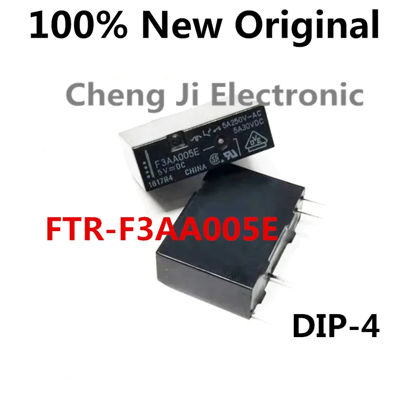 5-10PCS/Lot F3AA024E 、F3AA012E 、F3AA005E DIP-4 New original Power Relay SPST-NO FTR-F3AA012E、FTR-F3AA024E、FTR-F3AA005E