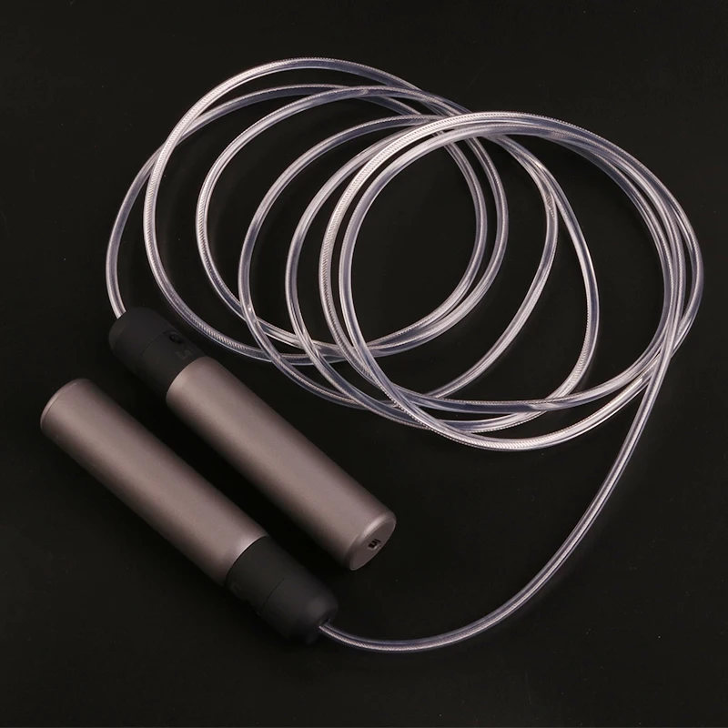 Upgraded Rechargeable Steel Built-in Fiber Optic Glowing Flashing Jump Ropes For Adults Kits Fun Fitness Exercise Skipping Rope