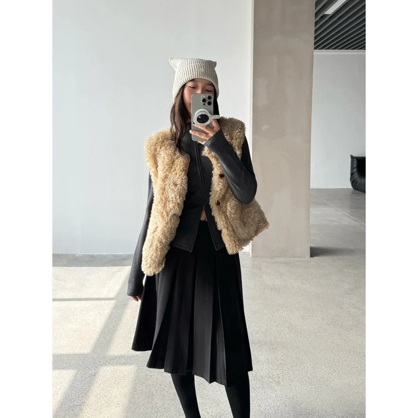 

Vests Waistcoats Thick Womens Zipper Autumn Tweed Buttoned Academia Plaids Stylish Preppy School Youthful Versatile Layered Sexy