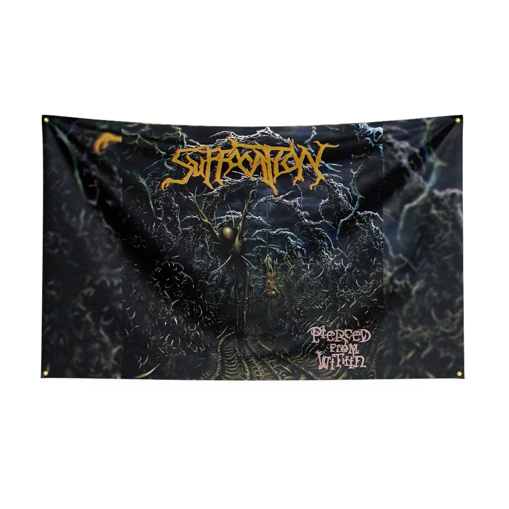 3x5 Ft Heavy Rock Band-S-suffocations Flag Polyester Digital Printing Banner for Bedroom Wall Art Out Door Tapestry Decoration
