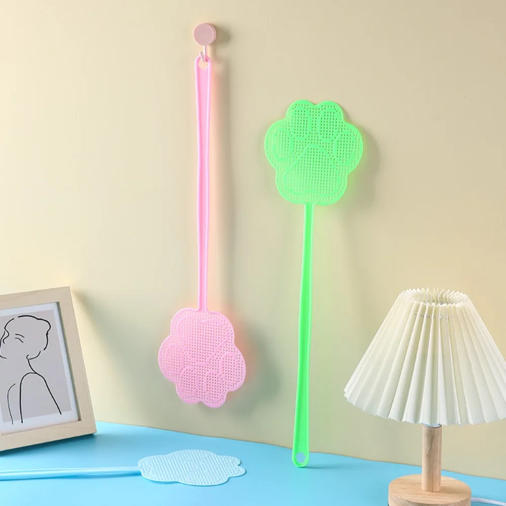 5pcs Beat Mosquito Killer Plastic Thickened Fly Swatter Cartoon Cute Fly-Killing Swatter Flexible Manual Flies-Racket Bedroom