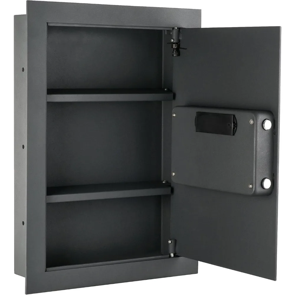 Caja fuerte electrónica segura montada en la pared con doble acceso manual de llaves para objetos de valor