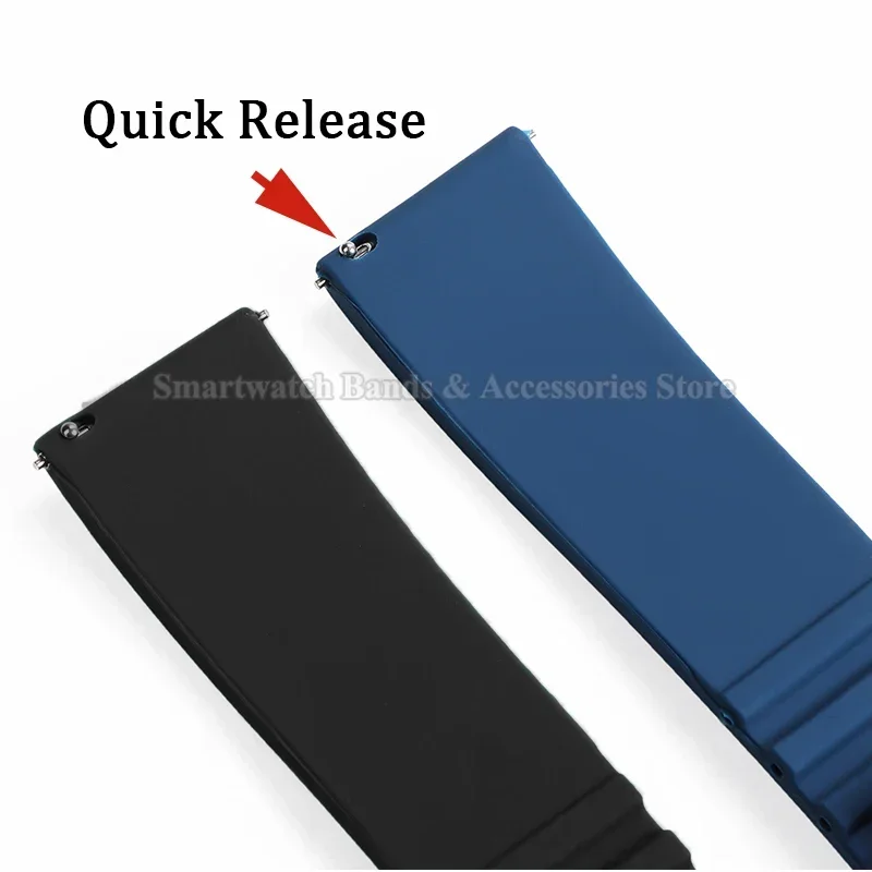 Силиконовый ремешок для часов Seiko, 20 мм, 22 мм, 24 мм, быстросъемный браслет для Fossil Sport, мужской и женский универсальный резиновый ремешок для часов