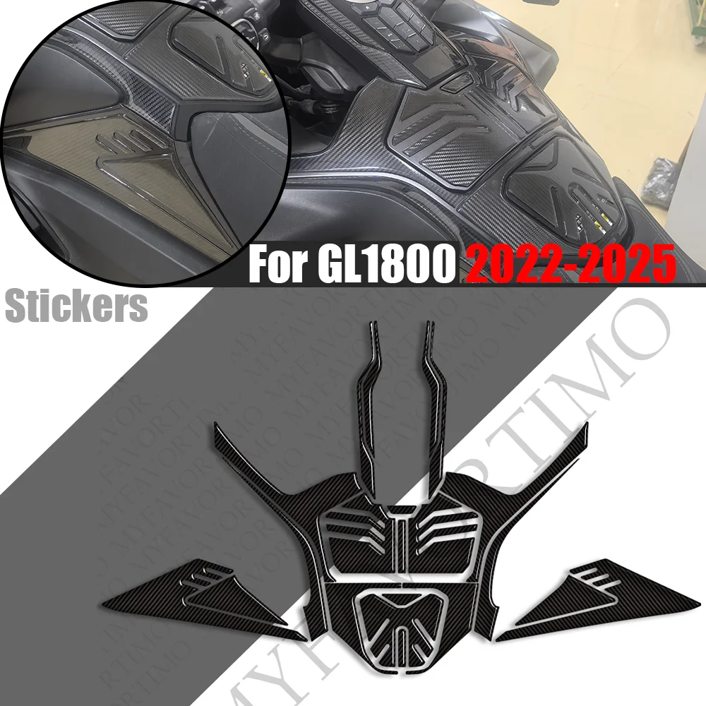

For Goldwing GL1800 F6B 2022 - 2025 Tour Fairing Fender Tank Pad Gas Protector Stickers Decals Carbon Fiber Gold wing GL 1800