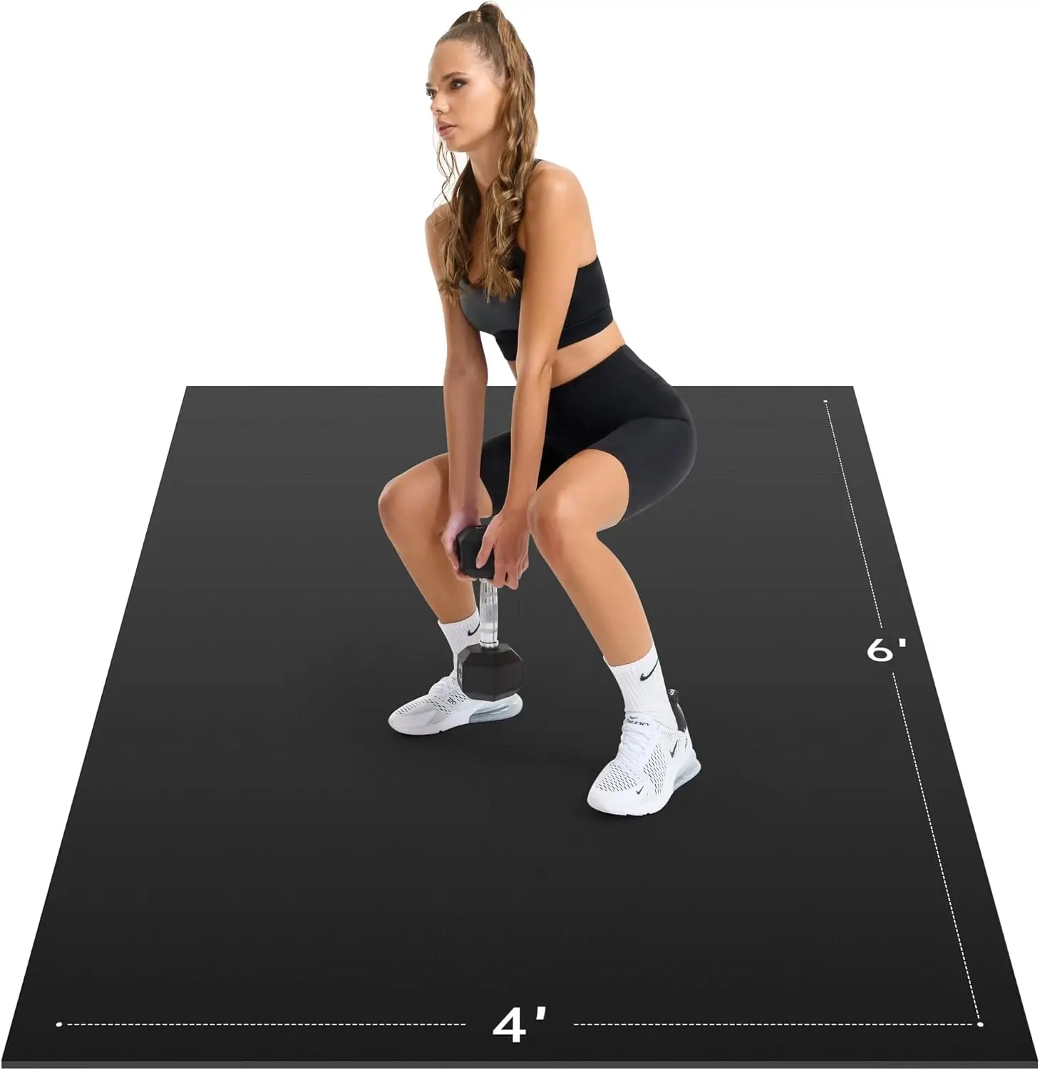 

Extra Large Exercise Mat, 10'x6'/8'x6'/7'x5'/6'x4', 7MM Thick High-Density Non-Slip Workout Mat for Home Gym