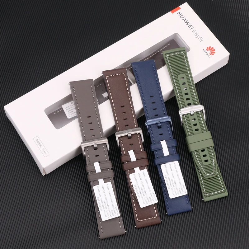 Original FKM Rubber Sport Band for Huawei GT3pro 46mm Titanium Watch Strap GT3 PRO Genuine Leather Band