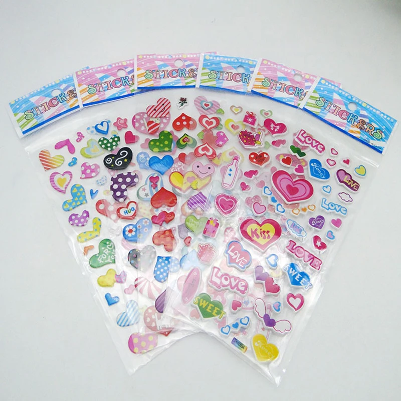 子供用ステッカー パフィーステッカー 子供用おもちゃ スクラップブッキング 漫画ステッカー 誕生日 クリスマス 新年 ギフト 子供 女の子 男の子用