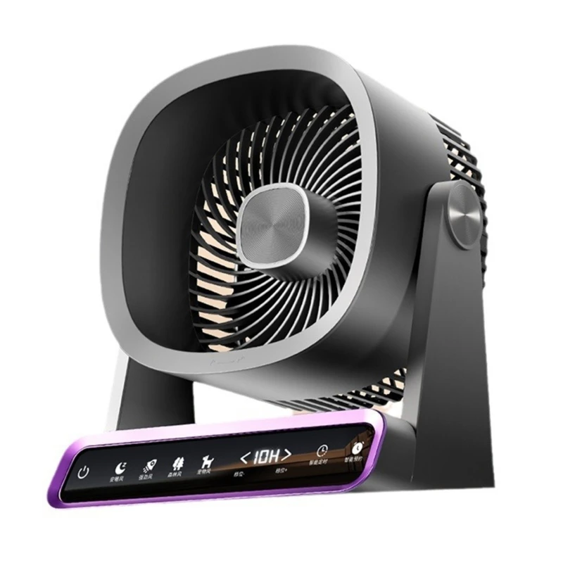 Desk Fan Strong Airflows 120 Speeds Quiet Digital Display Rechargeable Battery Operated Fan Portable Fan for Offices