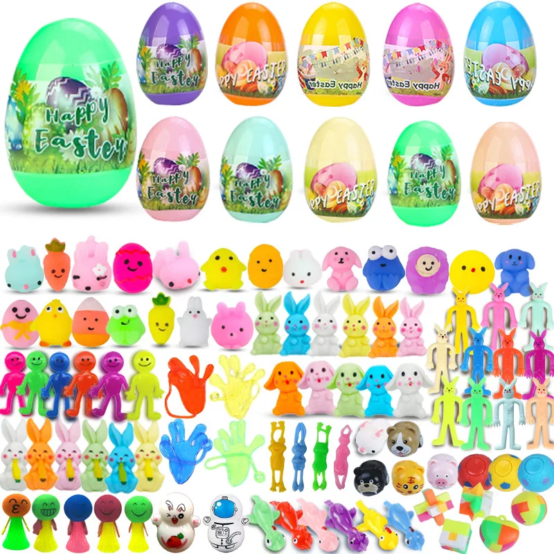 5Pcs New Cartoon Cute Easter Colored Egg 6*4cm Twister Egg Small Toys Included Birthday Party Small Gifts Funny Gadgets