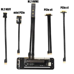 JHH-Link M.2 NVMe/M.2 NGFF/mPCIE/PCIE X1/PCI-E X4 Edge to PCIe X16 eGPU Adapter eGPU External for NUC/ITX/STX/Notebook PC Gaming