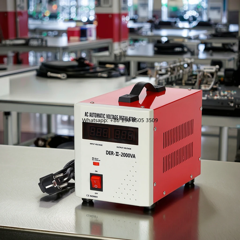 DER 2200W Single Phase LCD Display Voltage Relay Regulator 220V Stable Voltage Automat System Stabilizer