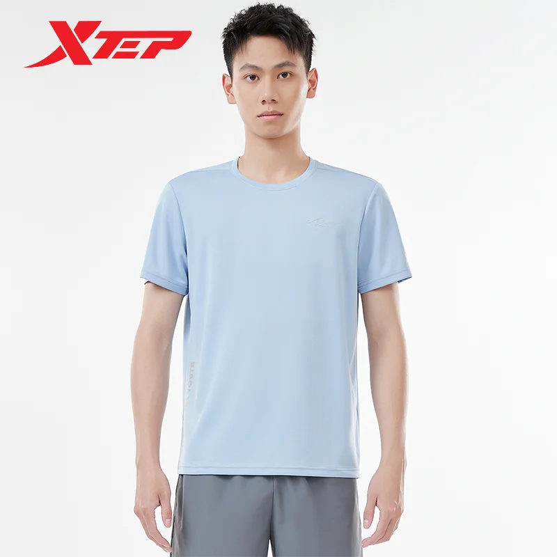 Xtep Vitality Short Sleeve Knitted Shirt For Men 2022 Summer Breathable Men\'s T-shirt Normcore Sporty Outdoor Tops 878229010297