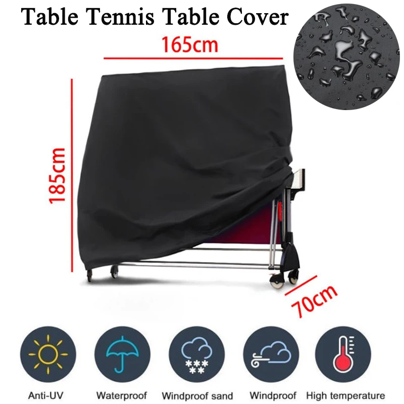 

Table Tennis Table Cover with Zipper Ping Pong Table Protection Cover Waterproof Dust-proof Foldable for Ping Pong Storage