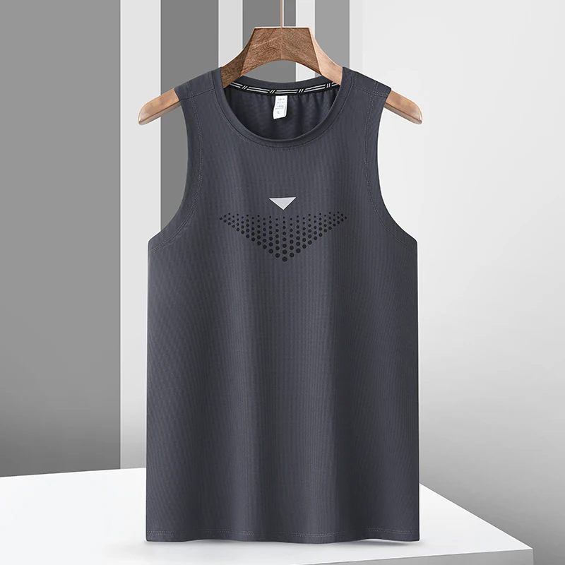 Short Sleeve Vest Men\'s For 2023 Summer Solid Black White Tshirt GYM Tank Top Tees Fashion Clothes OverSize 3XL O NECK