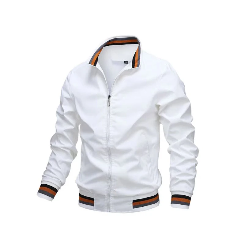 

Classic Solid Color Jacket Zipper Long Sleeve Top Jacket Casual Sports Quality Men's 2024 Spring And Autumn M-6XL Fashion Coat