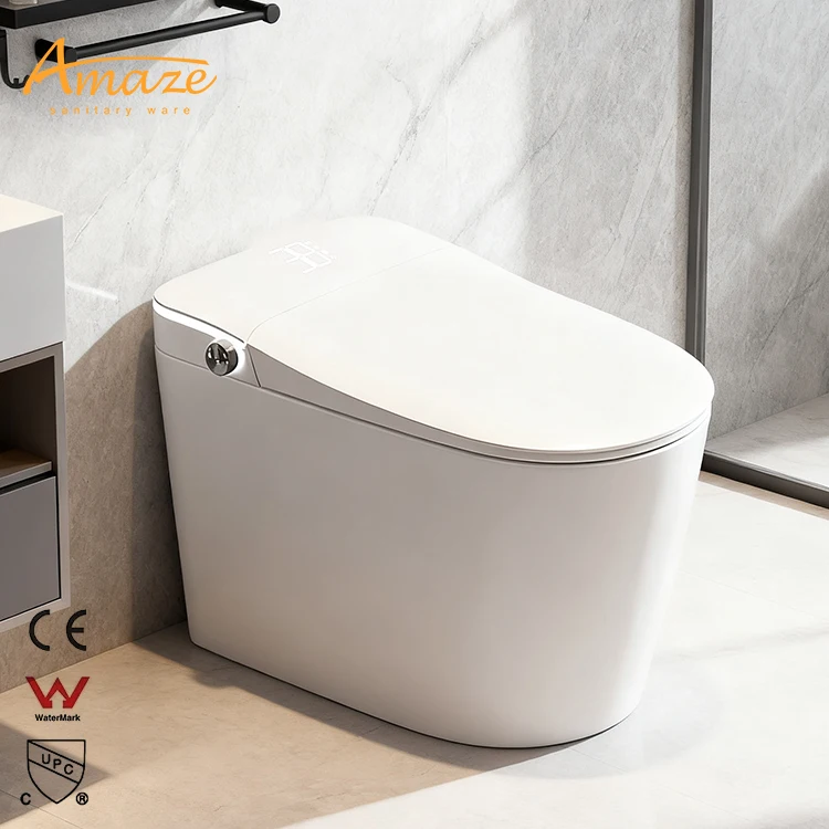 

Hotel Ceramic Sanitary Ware Water Closet Electric Intelligent Toilet Bowl Floor Mounted Bathroom One Piece Smart Toilet Bidet