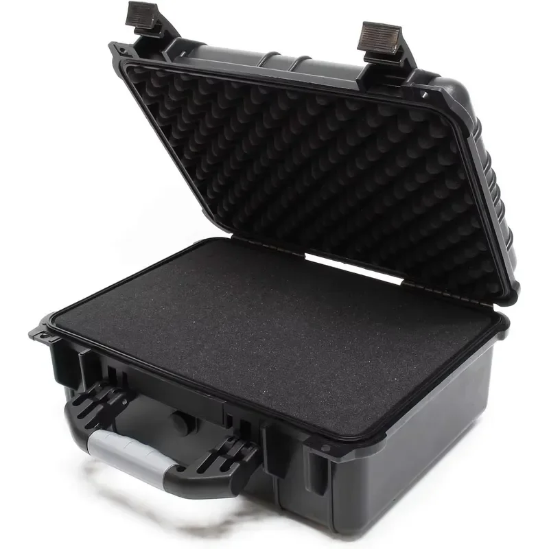 Rigid Shockproof Waterproof Storage Box with Removable Foam for Musical Instruments Portable Protective Case Hard Shell