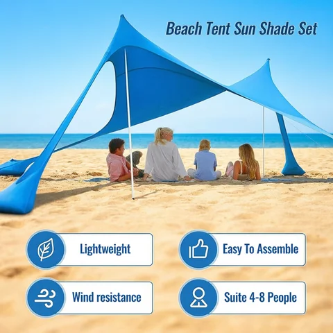Hot Sell Portable Lycra Beach Canopy Tent UV Protection Sunshade Easy Setup Outdoor Shelter for Camping Picnic Fishing shelter