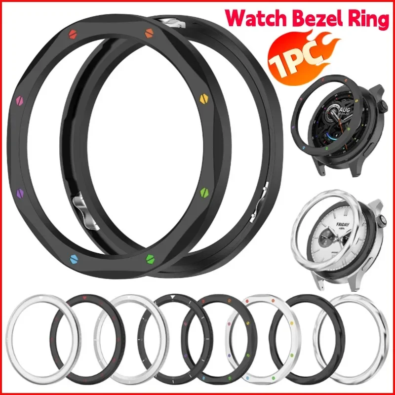 Xiaomi Watch S4/S3、Xiaomi Watch S4 ESIM/S3 ESIM用メタルベゼルリング、ステンレススチールベゼルプロテクター、ウォッチカバーリング