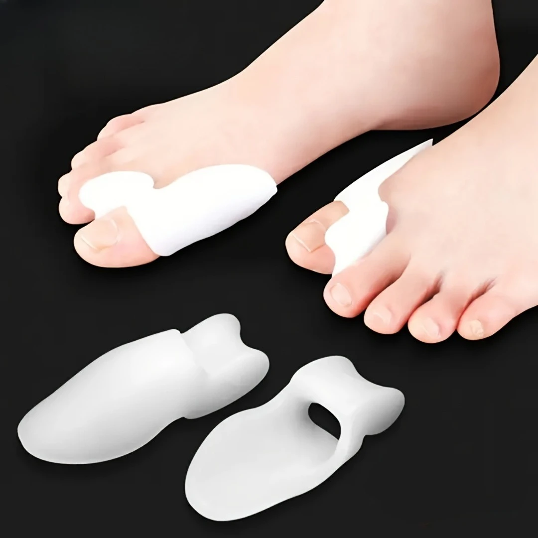 2/4 Double Soft Silicone Thumb Splitter, Washable Soft Toe Protector, Anti-friction and Anti-pain Toe Splitter