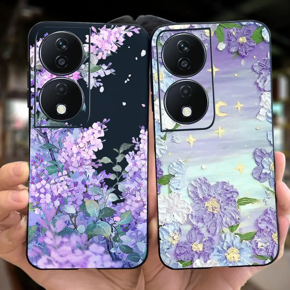 Cool Fashion Moon Printed Case For Honor X7b Candy Color Soft Silicon TPU Shockproof Phone Cases For HonorX7b X 7B 4G CLK-LX2