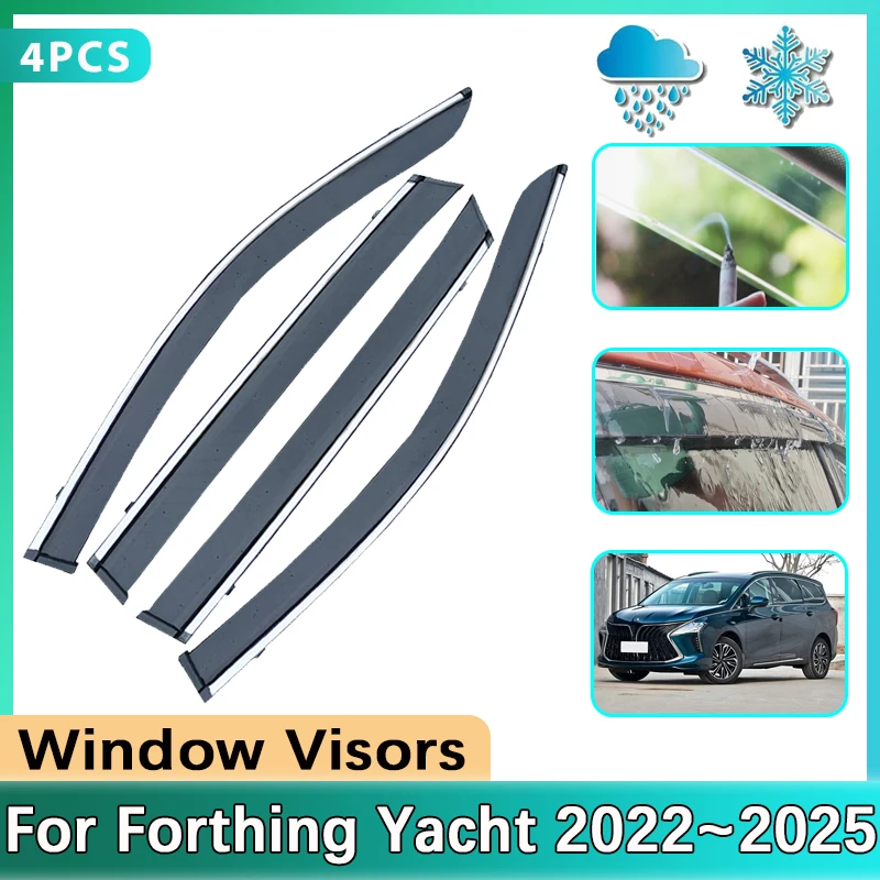 

Windshield For Forthing Yacht Accessories 2022~2025 FMC Suba M4 Car Windows Visor Rain Guard Smoke Cover Deflector Auto Sticker