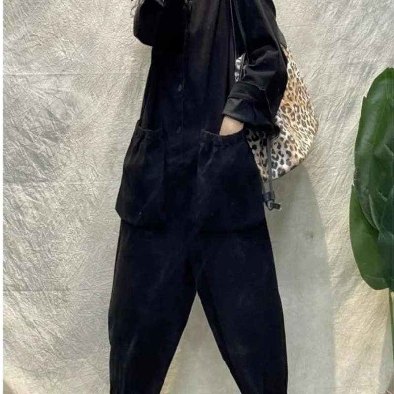 New plus Size Women's Clothing Cargo Overalls Design Sense Minority Fashion Figure Flattering Jumpsuit