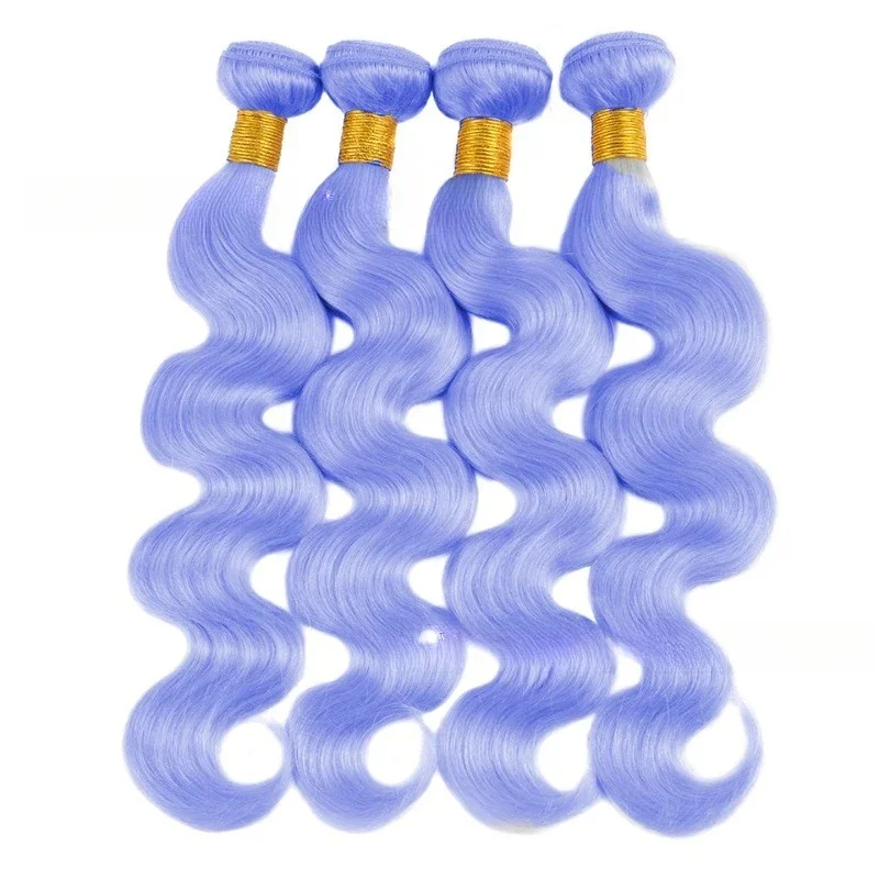 Hair curtain hair block water mist blue European and American real wig clockwork