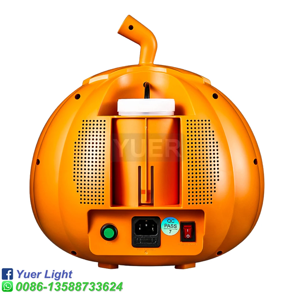 YUER 600W LED Pumpkin Smoke Machine Fog Machine With Lights Remote Stage Spray Equipment For Halloween Decor Haunted House Party