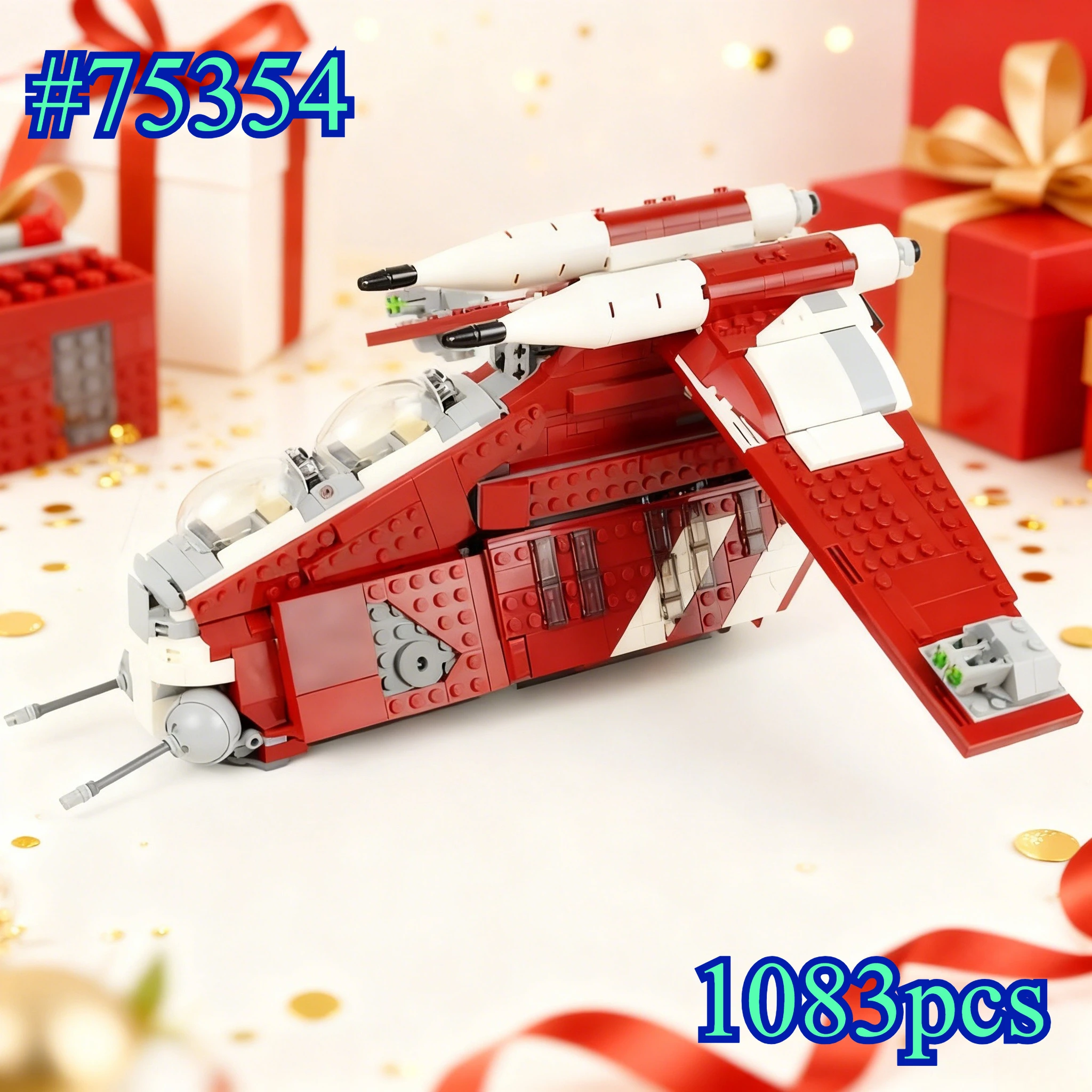 Double Gunboat Aircraft 75354 Building Blocks Sets Compatible with Legoed Particles Suitable for Christmas Gifts 1083pcs