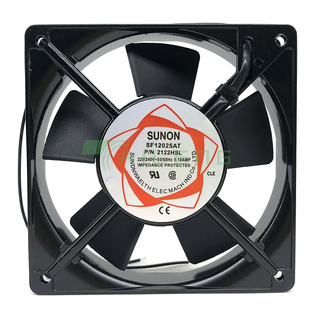 

New for SF12025AT 2122HSL 12025 12CM 120*120*25MM 120mm Sleeve Bearing 220-240V AC 2-Wire Case Cooling Fan