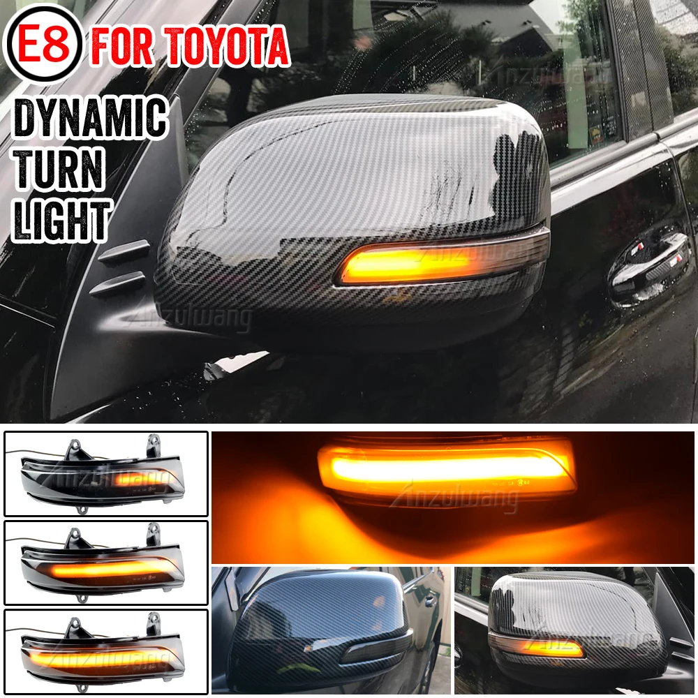

For Toyota Land Cruiser LC200 FJ200 Prado FJ150 2010-2020 Side Wing Mirror LED Dynamic Blinker Sequential Turn Signal Indicator