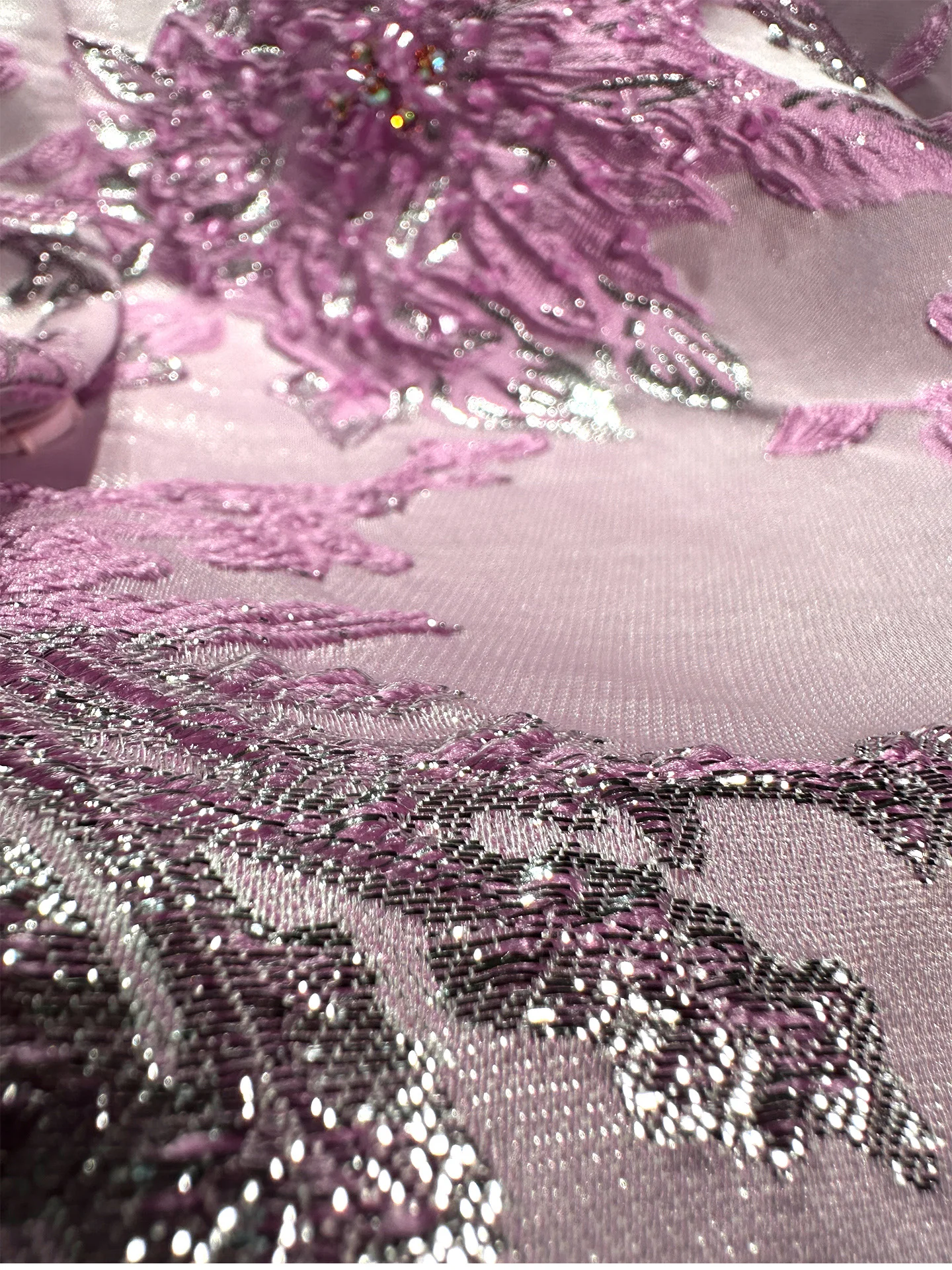 الفرنسية الأنيقة الاجتماعية جولة الرقبة طويلة الأكمام زر مخفي مطرز الجاكار تنوعا الوردي سترات قصيرة أعلى للنساء الخريف #5