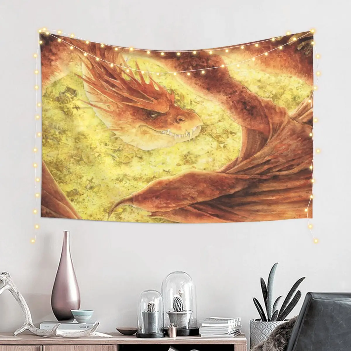 SLEEPING SMAUG Tapestry Art Mural Decor Home Tapestry