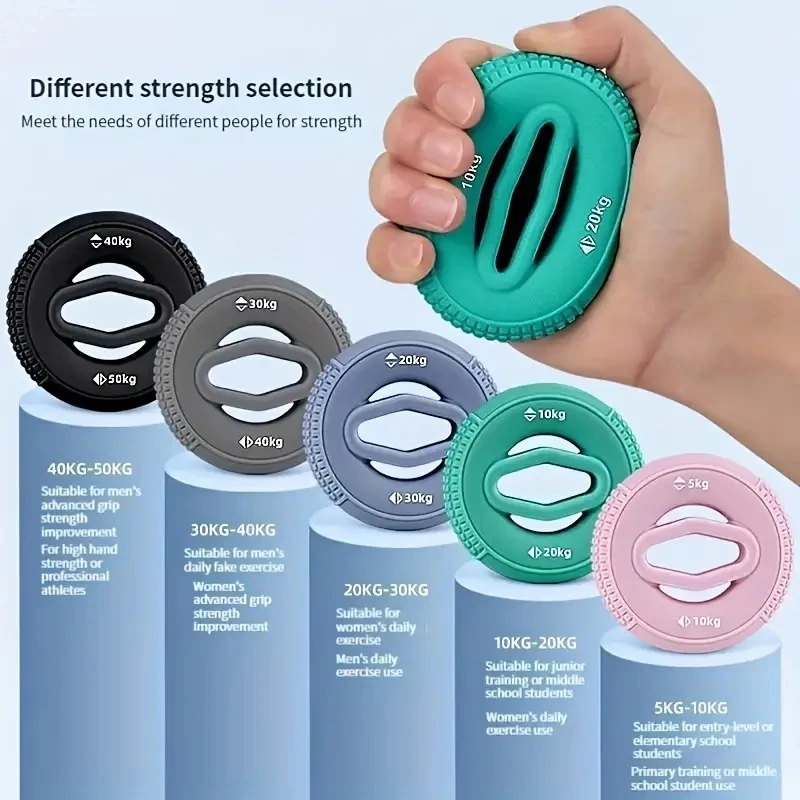 1pc Silicone Finger Gripper Anti-slip Finger Massage Grip Ring FingerForearm Trainer- Improve Hand Strength And Flexibility