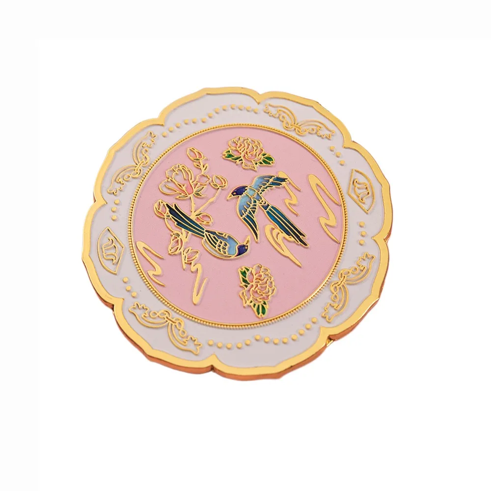 Vintage 3D-Blumen-Schminkspiegel im chinesischen Stil, Schmetterling, strukturierter Cartoon-Schminkspiegel, exquisiter Handspiegel für Zuhause