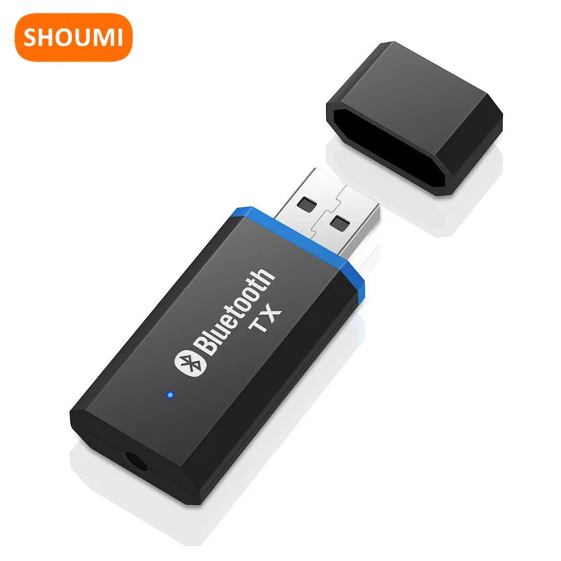 Double Channel Audio Bluetooth Emitter with 3.5mm Cable Wireless Bluetooth Adaptor Old Television Savior for Headphone for TV