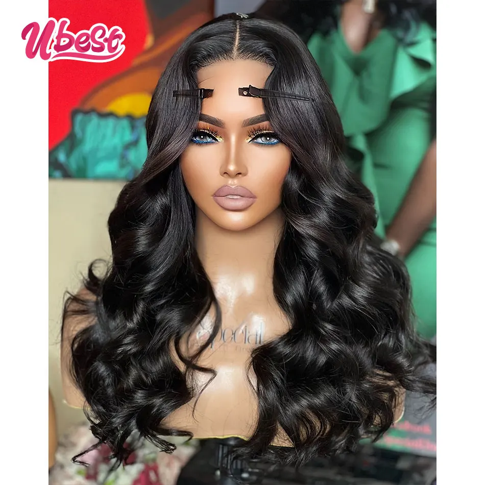 1B with Blonde Colored 13X6 Body Wave Transparent Lace Front Wigs 100％ Human Hair 200％ Density Brazilian Hair Remy Hair Wigs