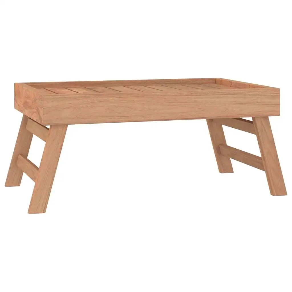 Teak Wood Folding Tray 21.7x13.8x9.8 - Versatile & Stylish Serving Solution